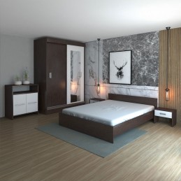 Dormitor Baku Wenge Cu Comoda