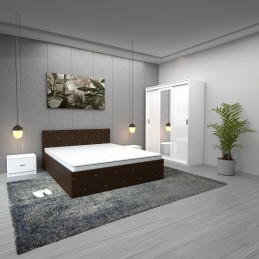 Dormitor Milano Wenge Alb
