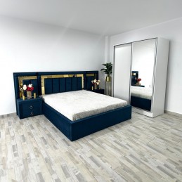 Dormitor Napolis Albastru/Alb