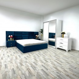 Dormitor Romas Albastru/Alb...
