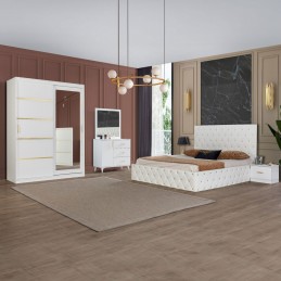 Dormitor Diego Alb, Comoda...