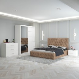 Dormitor Eric Crem+ Comoda