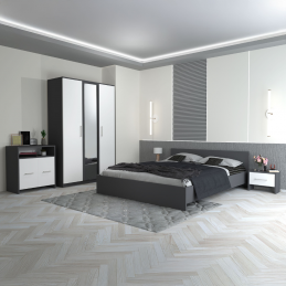 Dormitor Hera Gri cu Comoda...