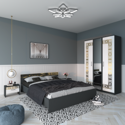 Dormitor Eva Gri Cu Oglindă...