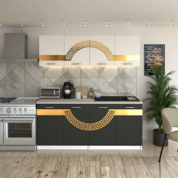 Bucatarie Verona Alb cu Gri...