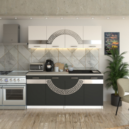 Bucatarie Verona Alb cu Gri...