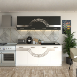 Bucatarie Verona Gri cu Alb...