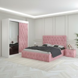 Dormitor Eric Roz Tapitat...