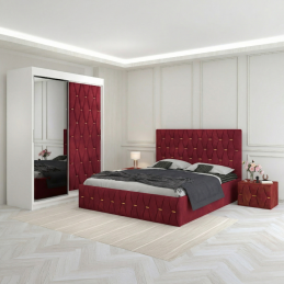 Dormitor Eric Roșu Tapitat...