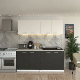 Bucatarie Alba cu Gri (Fara...