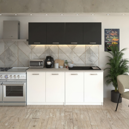 Bucatarie Gri cu Alb (Fara...