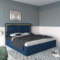 Pat Tapițat Nova + Saltea Inclusă | 13 Culori în Stoc | AnyMob