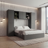 Dormitor Giulia – Design Elegant în Stejar sau Wenge, Pat 140x200 / 160x200 | AnyMob